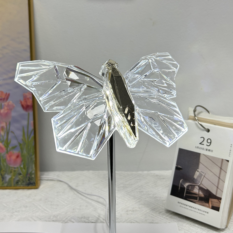 ins轻奢网红氛围灯USB小夜灯创意装饰台灯家居卧室摆件蜻蜓台灯详情9