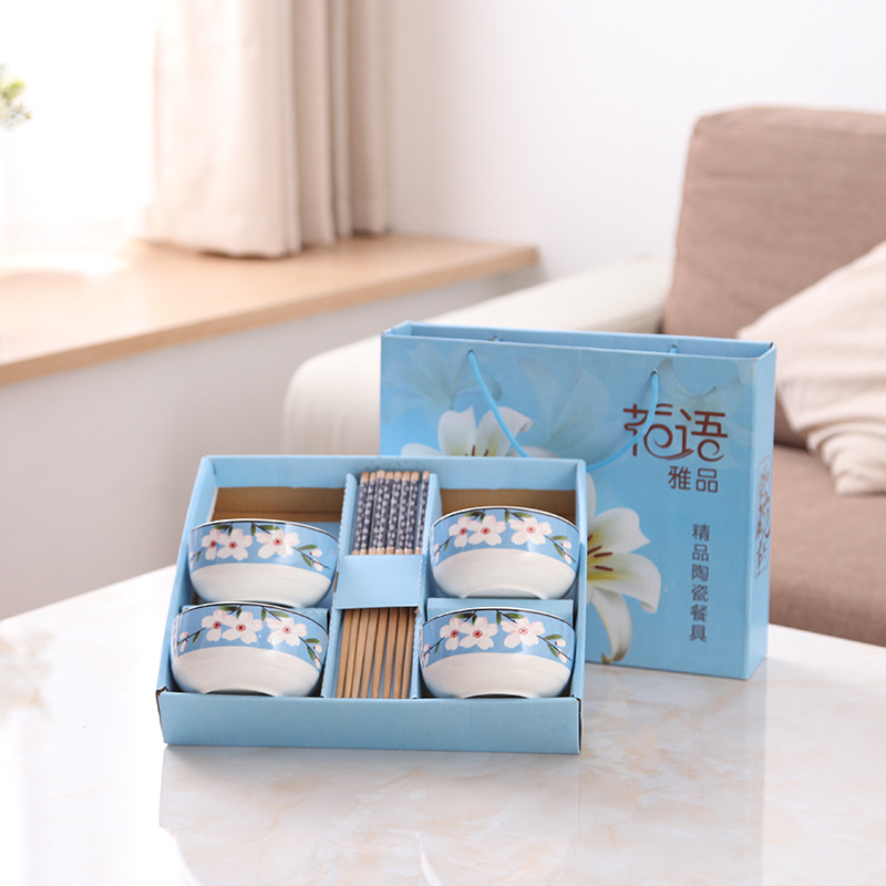 Gift bowls and plates, ceramic bowls, tableware gift boxes, small gifts for opening events, wholesale sets of bowls, complimentary sets of bowls and chopsticks pic 17