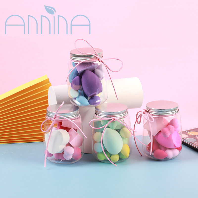 Anina Exquisite canned beauty egg Powder puff, soft dry and wet dual-purpose cotton pad, makeup egg beauty tool pic 2