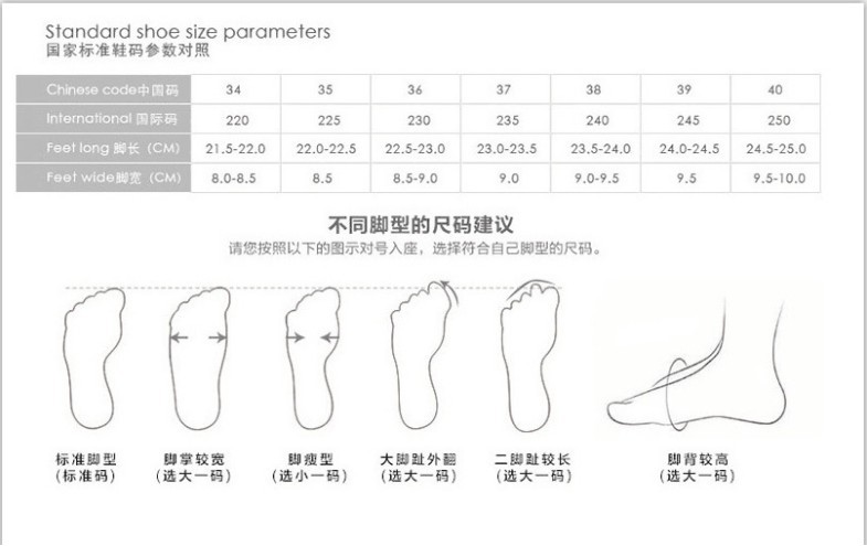 尺码表