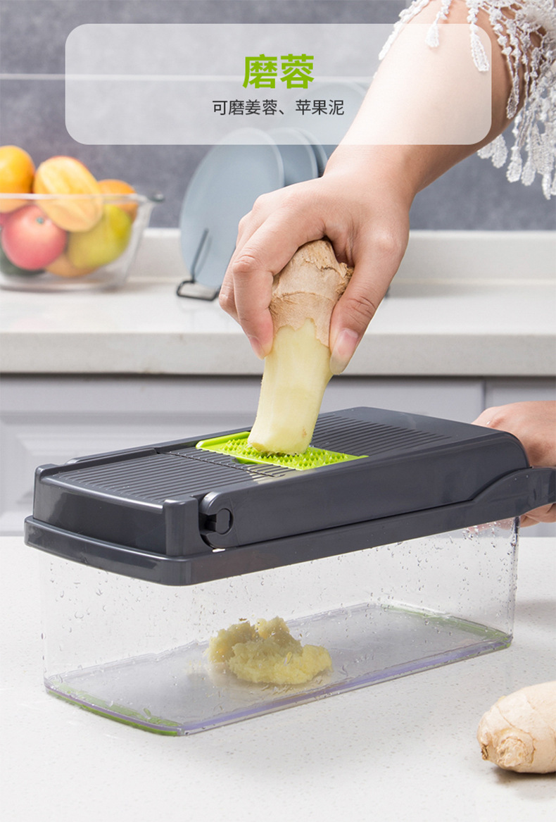 Vegetable cutter, multi-functional vegetable cutter, jelly dice cutter, shredded cutter, grater, vegetable slicer, cucumber slicer pic 16