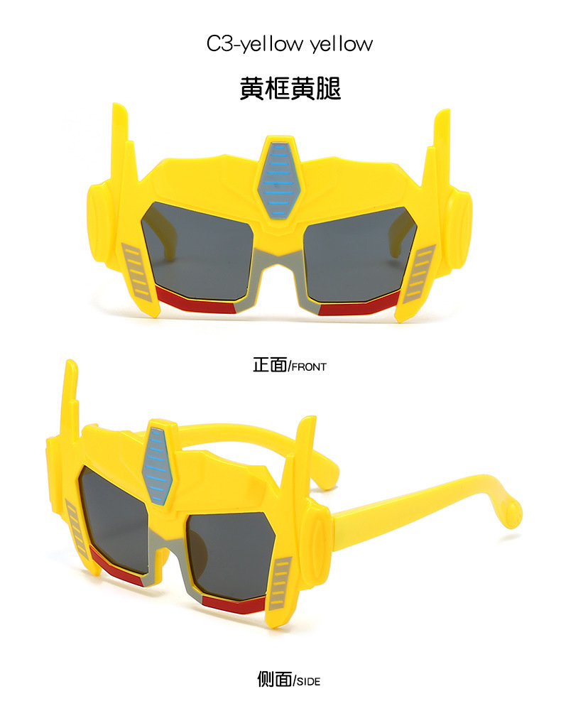 新款儿童偏光太阳镜卡通变形金刚防紫外线眼镜男女童硅胶墨镜3715详情8