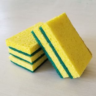 Three-layer sponge scouring pads for household cleaning, including double-sided sponge for scrubbing POTS, washing dishes, and cleaning the kitchen, are in stock from the manufacturer pic 16