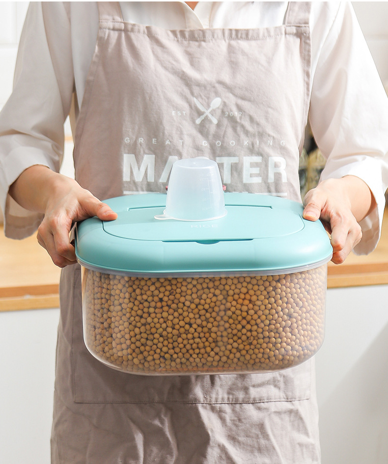 Rice bucket kitchen moisture-proof 20-jin plastic rice jar storage box, 12-jin insect-proof rice flour storage box, rice box, 01012-337 pic 19