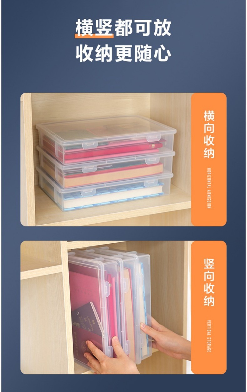 桌面防尘证件收纳盒A4文件资料整理盒户口本放重要证书防潮档案袋详情11