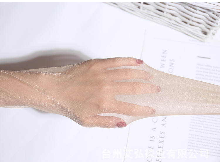 Factory direct supply of pearlescent silk stockings for women, ultra-thin, shiny black silk, sexy and shiny, anti-hook pantyhose, large size silk stockings pic 18