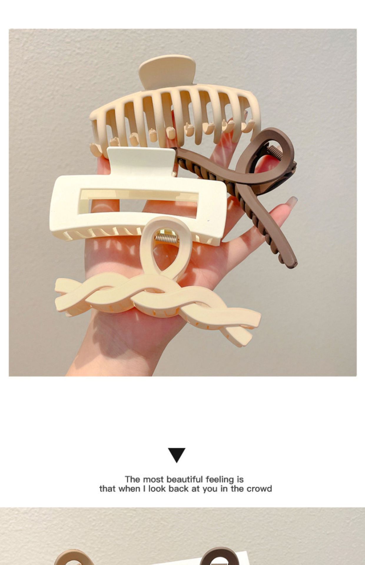 Korean-style large updo hair clips, high-end hairpins, shark clips, ins atmosphere, autumn and winter plush hair accessories pic 29