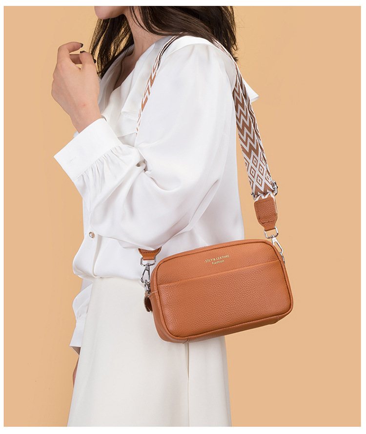 跨境真皮女包单肩包斜跨2024新款时尚通勤简约小方包批发bags详情19