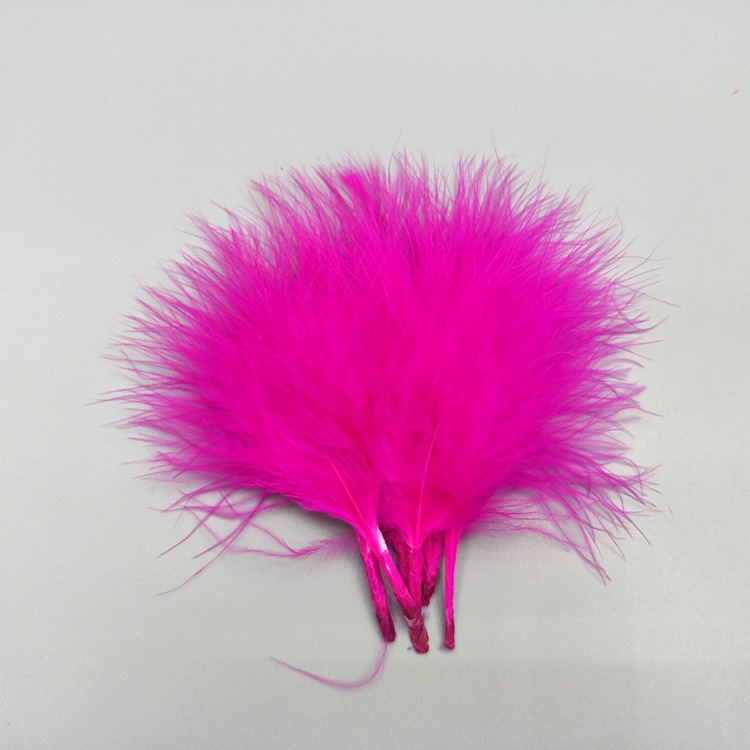 Factory wholesale of Turkey feathers, DIY colorful vascular fleece feathers, Turkey feather fabric edge accessories, feather clothing accessories pic 29