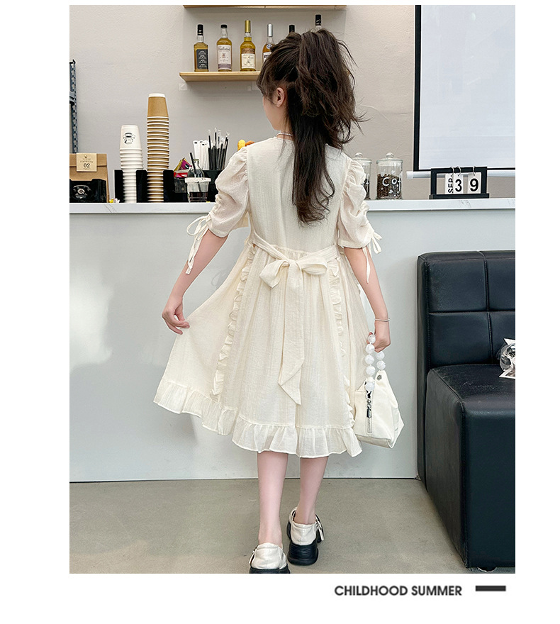 2024 New summer dress for girls, a sweet princess dress for older children, a stylish and sweet long dress for kids pic 15
