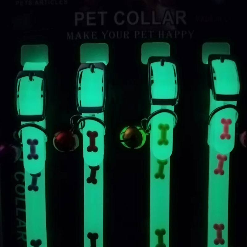 2022 nuevo collar de silicona fluorescente para gatos cachorros collar luminoso para perros cadena de gato luminoso pic 15