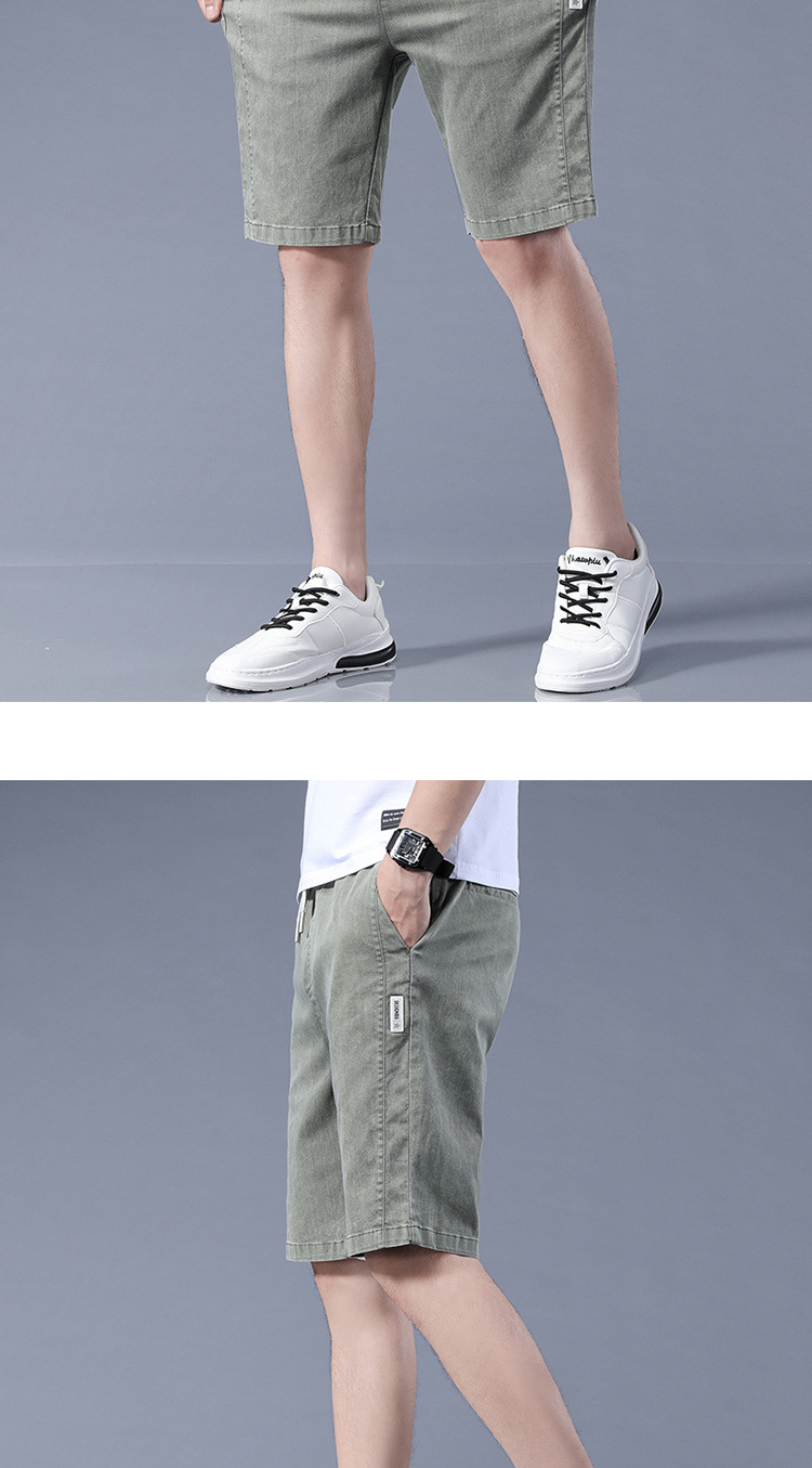 男士短裤夏季薄款宽松直筒五分裤抽绳松紧腰外穿运动休闲裤子男款详情20