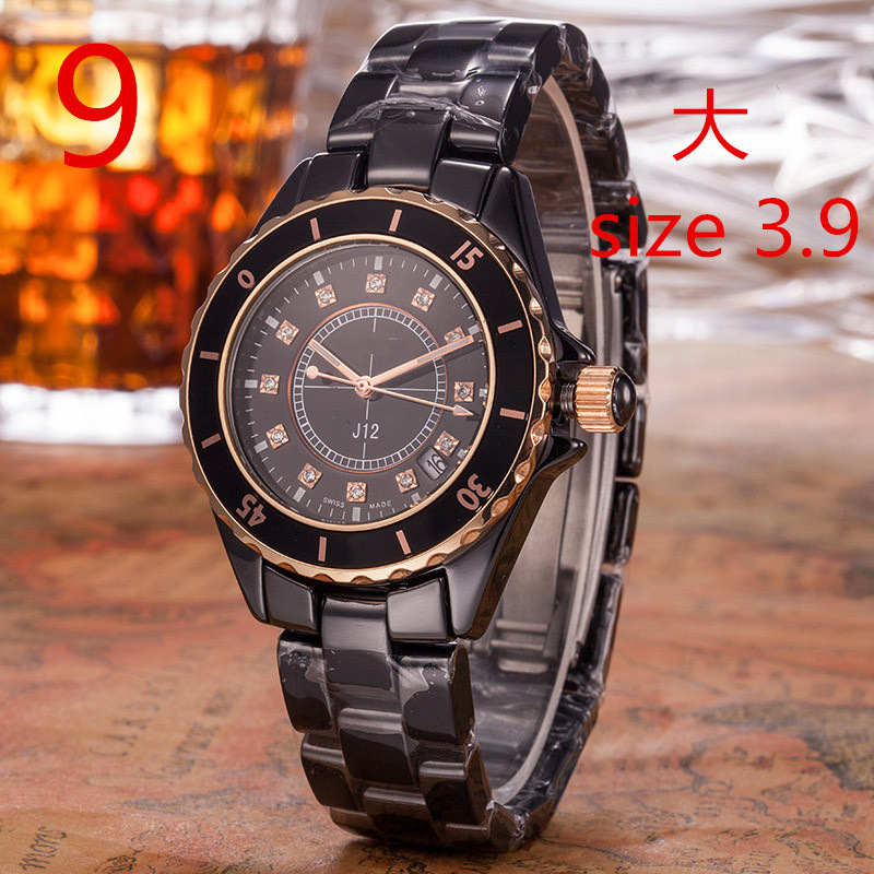 小香风手表J12系列白色陶瓷手女士石英表防水蝴蝶扣情侣手表男表详情30