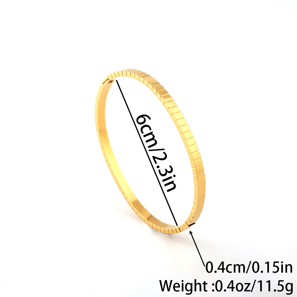 Titanium steel bracelet vacuum electroplated without color fading stainless steel bracelet, a niche and versatile light luxury high-end full diamond bracelet pic 5