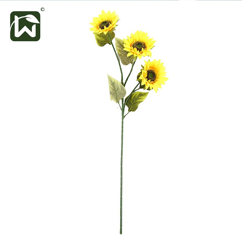 Artificial flowers, single sunflowers, wedding decorations, artificial flowers, European-style home decoration, flower arrangement, sunflowers, exhibition landscaping pic 1