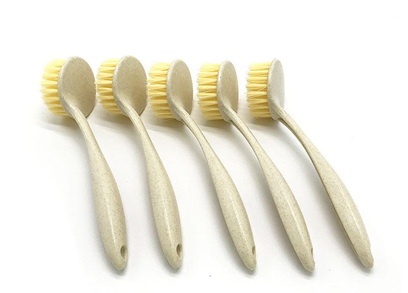 1086 Wheat straw pot brush with round head and long handle, kitchen cleaning pot and bowl brush, wholesale of general merchandise pic 5