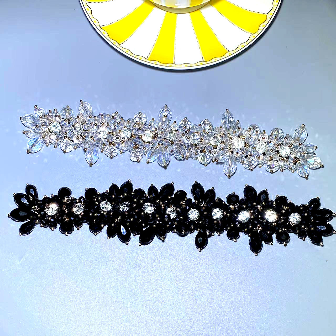 手工制作水晶发饰配件鞋帽服包包配件工厂直销批发可来样做货打版详情7