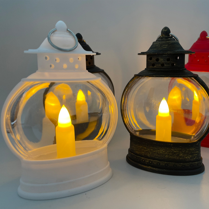 Horse lantern, night light, flat horse lantern, retro yellow flash candle light, atmosphere light, LED electronic candle pic 3