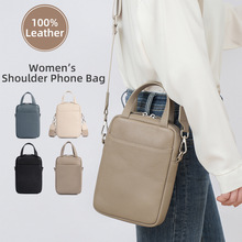 Leather single-shoulder bag for women, versatile and fashionable 2023 Korean small square bag, top layer cowhide ins Korean version crossbody bag, small bag pic 19