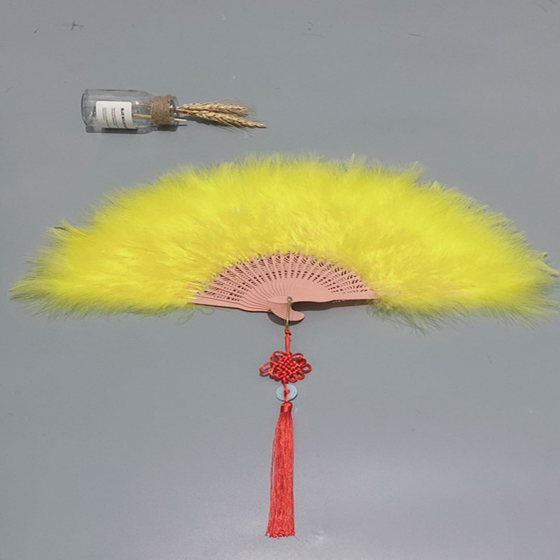 Full-fleece thickened Turkey feather fan, 50*30CM, cheongsam fashion show stage performance prop, colorful full-fleece fan pic 30