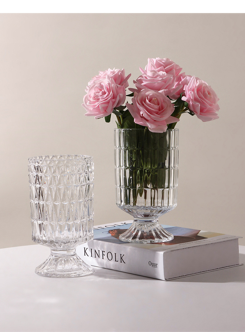 贝汉美轻奢透明玻璃花瓶摆件客厅高颜值ins水培插花网红简约花器工艺品详情15