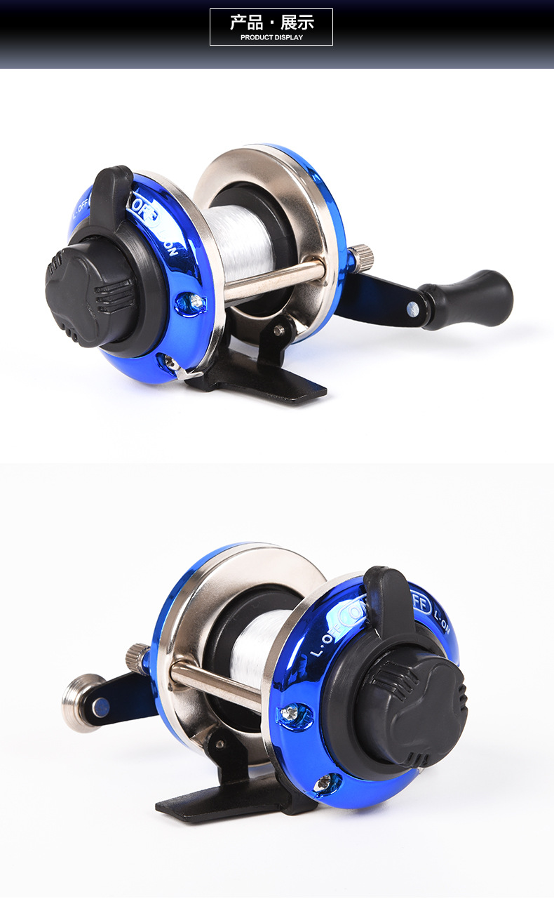 27842 LEO [Small Drum Wheel (Red/Blue)] Wholesale of rock fishing, ice winter fishing, lateral steamboat fishing, and fishing line wheels pic 4