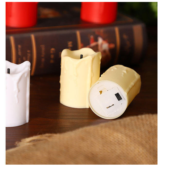 Cross-border exclusive black core tearful led electronic candle lamp for bedroom creative birthday, wedding, Halloween party decoration pic 11