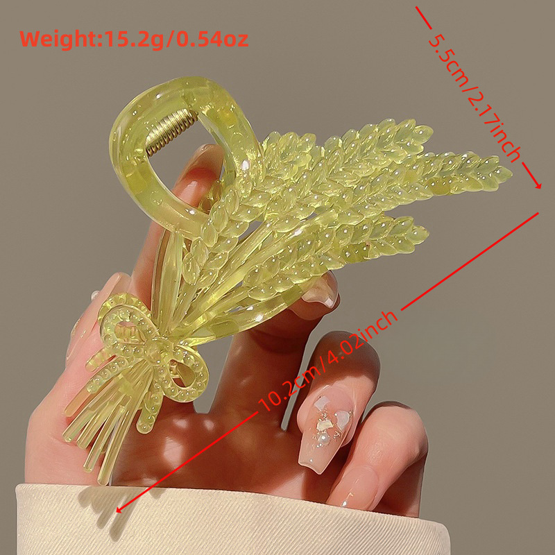 Spring and summer bestsellers: Wheat ear hair clips for women, simple and creative, back of the head hair claw clips, shark clips, hair accessories and headwear pic 14