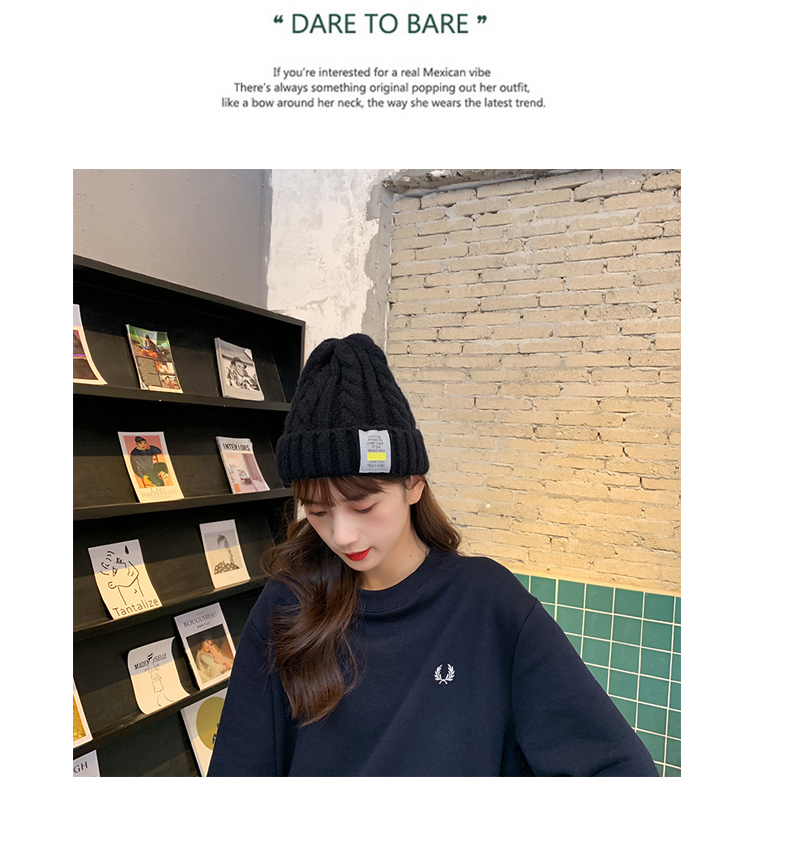 Otoño invierno engrosado cálido cáñamol sombrero de punto mujer versión coreana ins marca de la marea cono sombrero sombrero sombrero frío sombrero de lana hombre pic 23