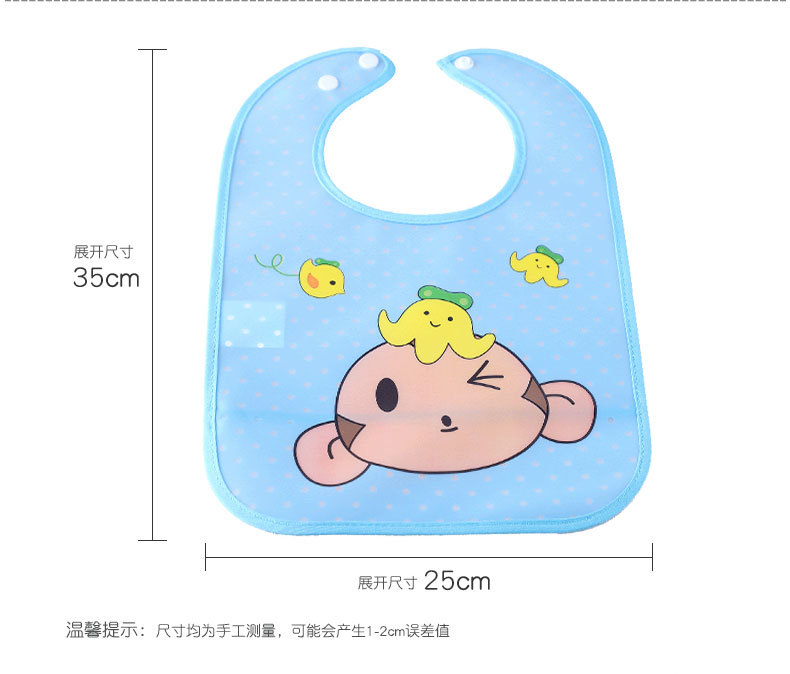 ODM源头厂家供应 新款幼儿口水巾围兜卡通喂饭兜便携免洗EVA围嘴 pic 3
