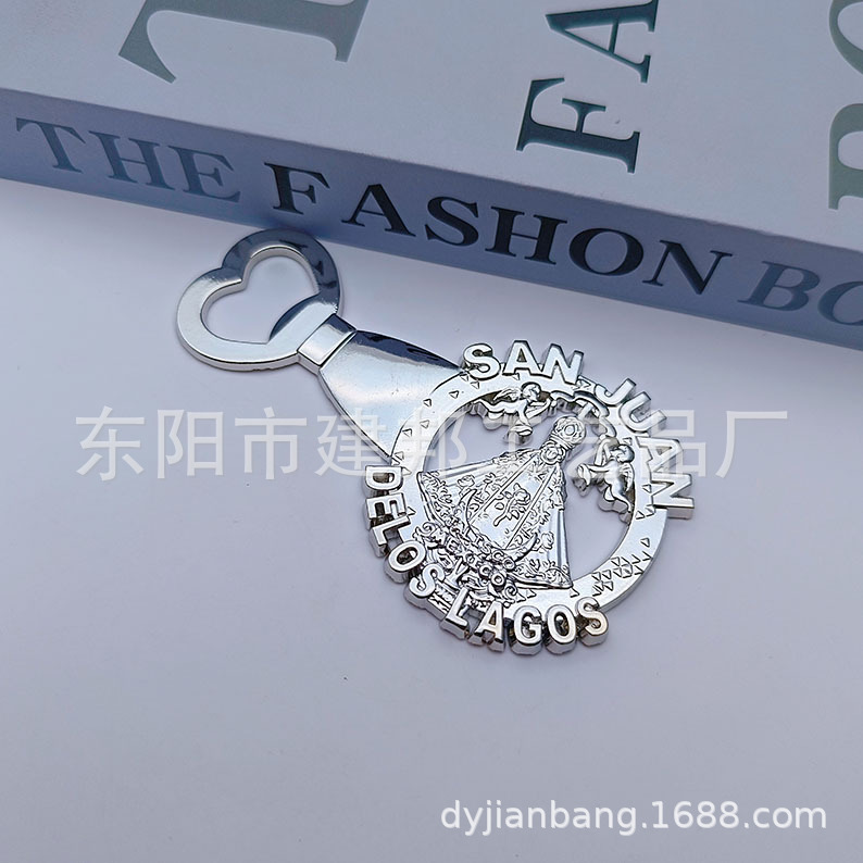 厂家定制个性金属旅游纪念品立体光面小熊贴纸挂件锌合金钥匙扣详情23