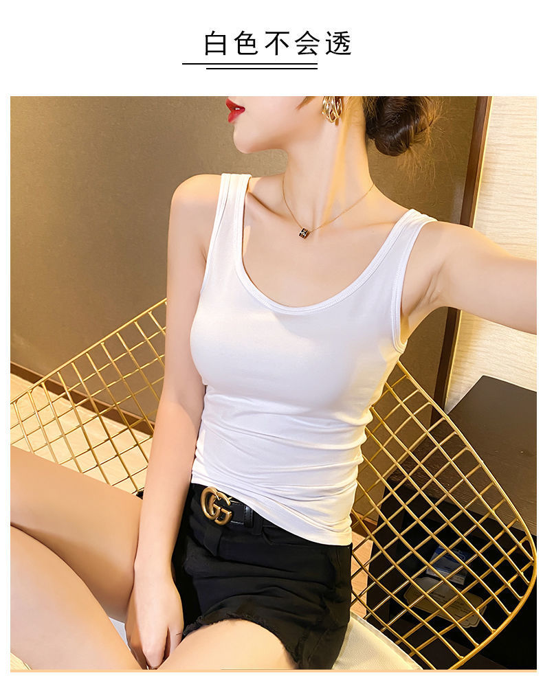 【厂家直销】夏季背心女薄款打底衫学生修身外穿少女上衣女士背心详情6