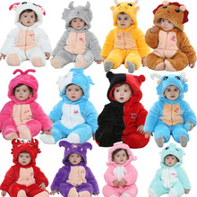 奇乐兔冬季法兰绒加厚造型动物哈衣0-3宝宝童装爬服批发 总链接详情5