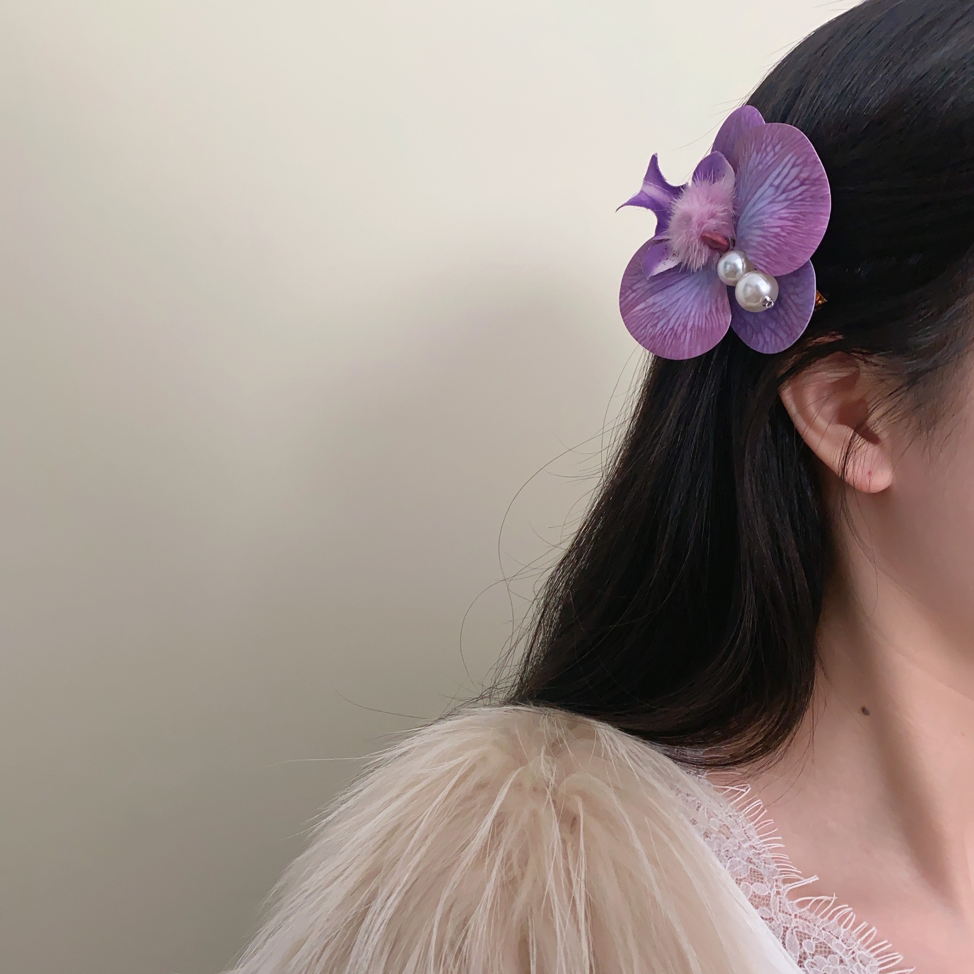 Super fairy-like simulation flower butterfly flower tassel grab clip, sweet and feminine style, unique and exquisite hair clip, ins versatile hair accessory trend pic 19