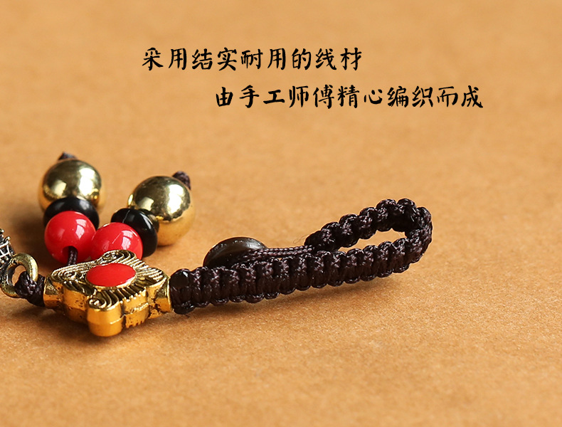 Handcrafted brass three-dimensional 12 Chinese zodiac keychains, solid copper 12 zodiac pendants for the zodiac year, car hangers, street stalls pic 21