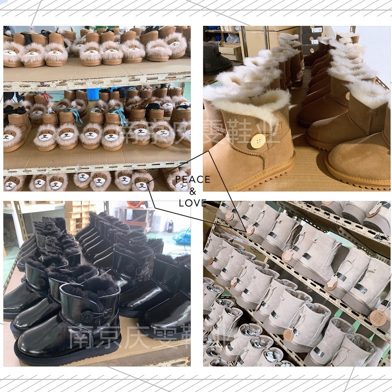 Tazz塔茨特厚底牛皮雪地靴女皮毛一体冬季i ugg i女鞋一脚蹬棉鞋详情4