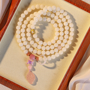 【杨枝甘露】白玉菩提手串绕指柔学生文玩菩提子单圈盘玩佛珠手链详情7