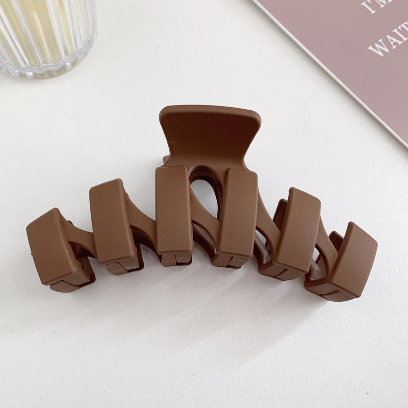 复古亚克力发夹盘发抓夹大号简约磨砂发卡女韩版后脑勺鲨鱼夹发抓详情18