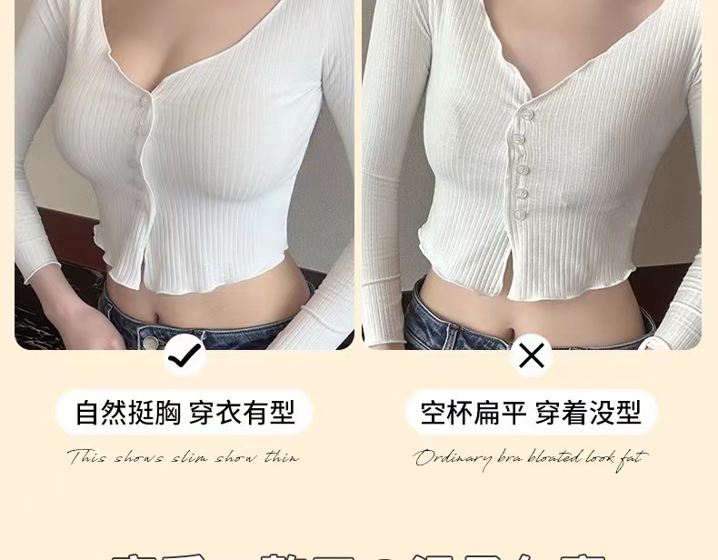 无痕内衣薄款提拉上托女小胸聚拢显大无钢圈舒适透气收副乳文胸罩详情24