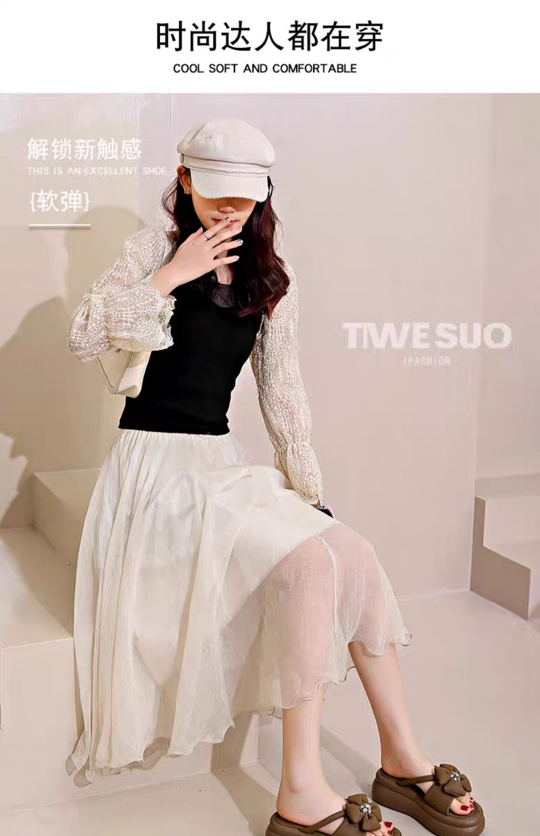 小香风厚底凉拖鞋女夏季外穿2024新款松糕气质增高仙女海边沙滩鞋详情3