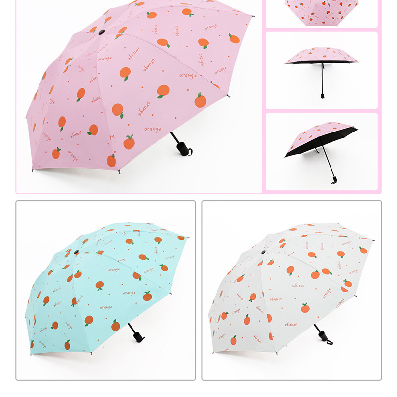 Automatic umbrellas for sun protection and shading, three-fold umbrellas, folding logo advertising umbrellas, bulk wholesale, UV black vinyl sun umbrellas pic 27