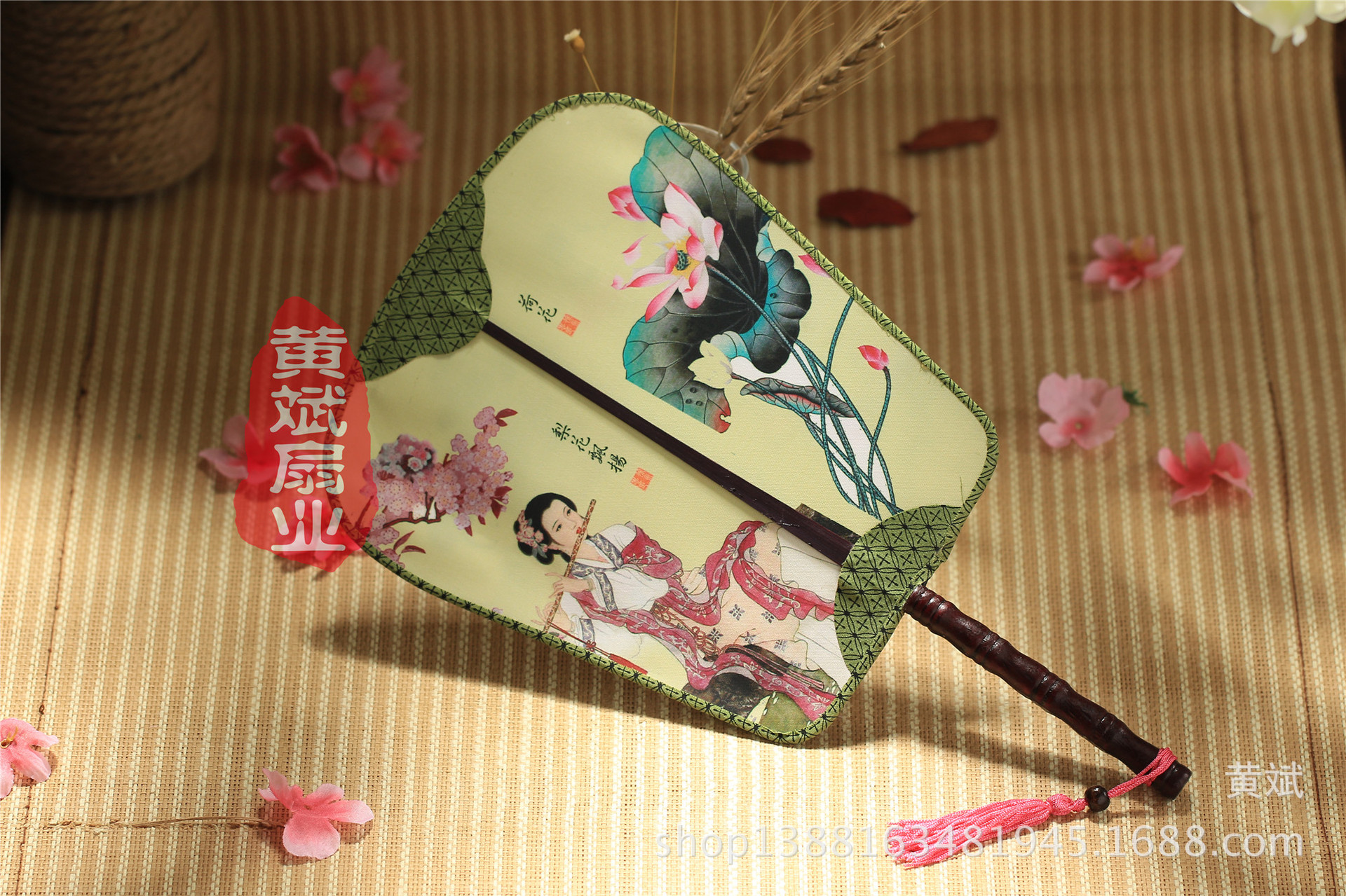 古典宫扇*古典舞蹈扇子*高级双面真丝宫扇*红楼梦*团扇*工艺扇详情10