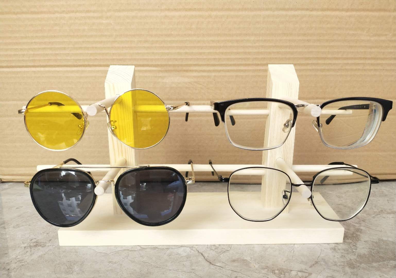 Solid wood eyeglass display stand, eyeglass store storage rack, display decoration prop, sunglasses, sunglasses stand, eyeglass rack pic 2