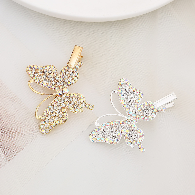 Corea chaoxian mariposa strass clip de pelo clip lateral dulce chica liu seaside clip de pelo clip lindo niños cabeza adornos pic 2