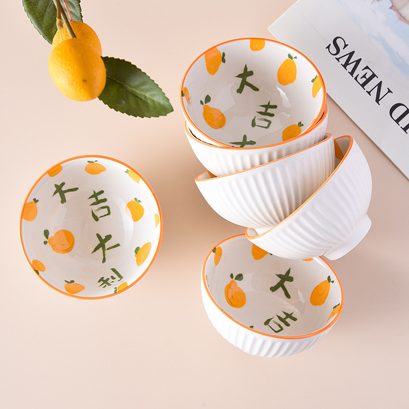 【 Six Bowls and Six Chopsticks 】 Household high-appearance-level, auspicious gift box set of ceramic bowls and chopsticks for business wholesale as souvenirs pic 8