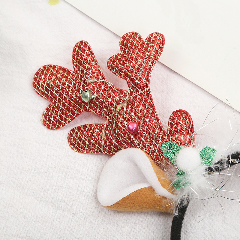 European and American Christmas glowing headbands, reindeer antler headwear, party headbands, Christmas small gifts, party performance dress-up headbands pic 11