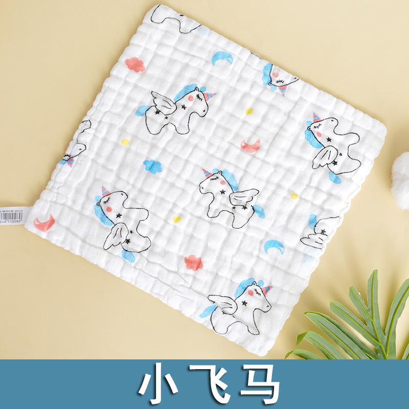 方巾纯棉六层纱布a类婴儿小方巾宝宝洗脸口水巾全棉手帕小方巾详情15