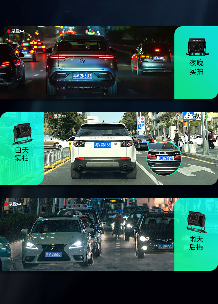 货车四路监控一体机高清记录仪360度全景前后左右倒车影像12V24V详情8
