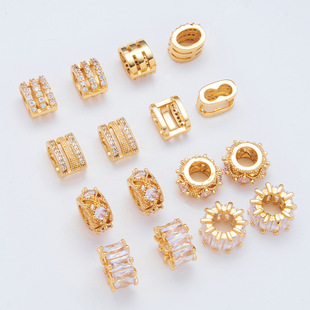 铜镀18K金强保色镶嵌项链扣头珍珠扣手链扣收尾扣diy饰品配件详情9