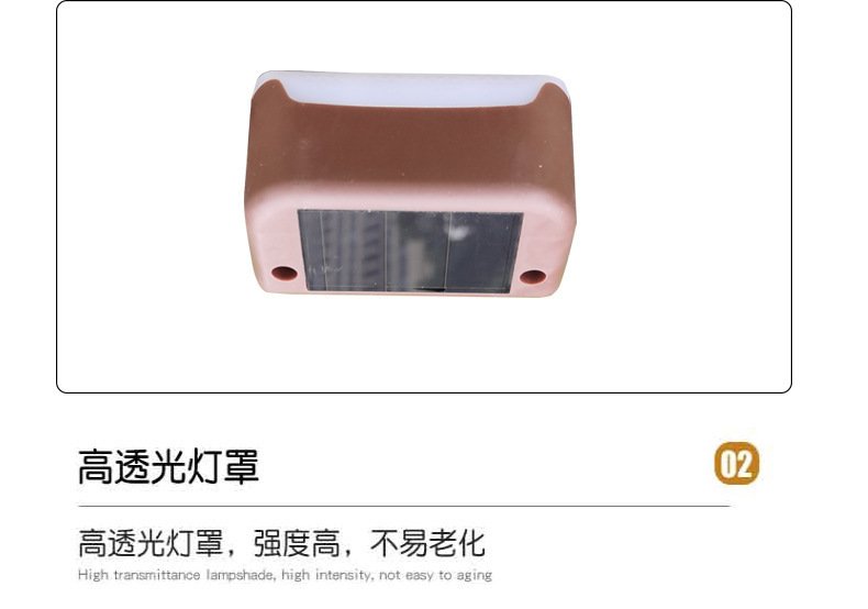 Cross-border solar 1LED fence light, outdoor waterproof garden railing light, step light, courtyard decorative guiding light pic 34